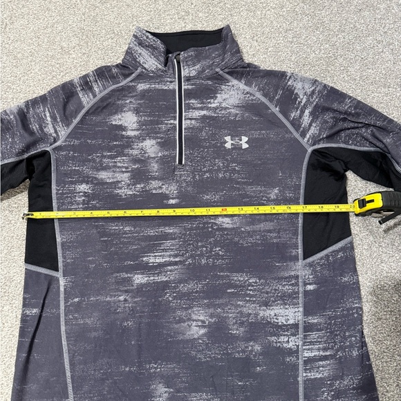 UA Run Under Armour Shirt Men Medium 1/4 Zip Pullover HeatGear Performance - Picture 4 of 9